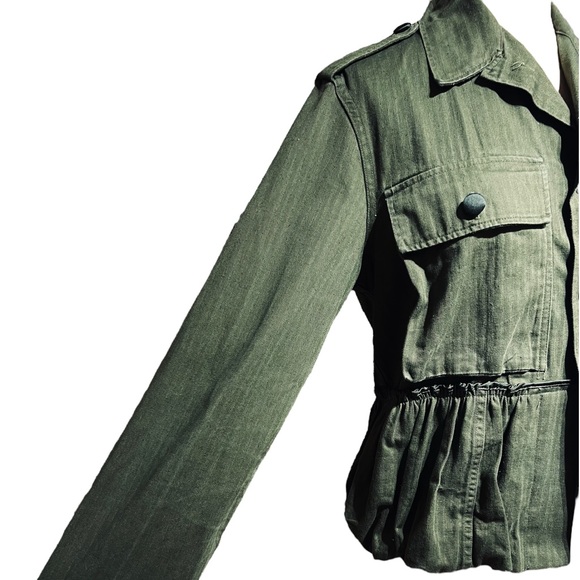 Harvey Faircloth Barneys NY Boho Military Jacket Size Small 100% Cotton - Picture 7 of 15